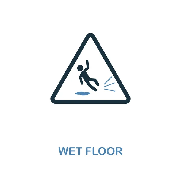 Wet Floor icon. Monochrome style design from shopping center sign icon collection. UI. Pixel perfect simple pictogram wet floor icon. Web design, apps, software, print usage. — Stock Vector