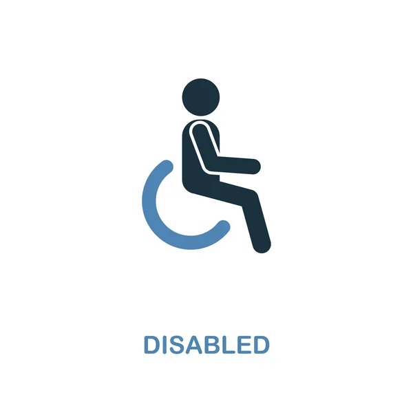 Handicap pictogram. Zwart-wit stijl ontwerp van winkelcentrum teken icoon collectie. UI. Pixel perfect eenvoudige pictogram uitgeschakeld pictogram. Web design, apps, software, print gebruik. — Stockvector