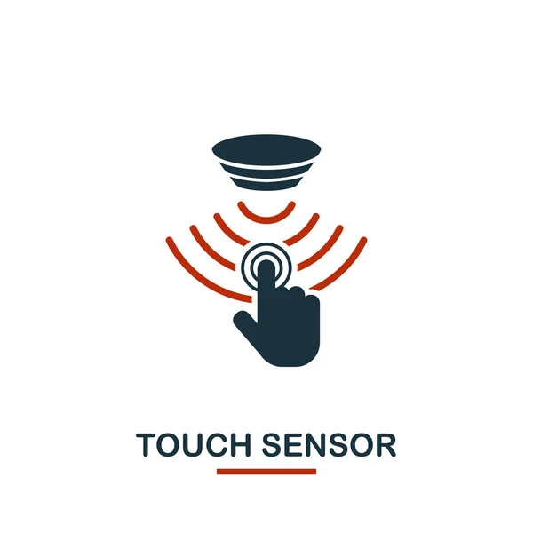 Icono de sensor táctil de la colección de iconos de sensores. Creativo icono de sensor táctil símbolo de diseño de dos colores. Diseño web, aplicaciones, uso de software. UI y UX — Vector de stock