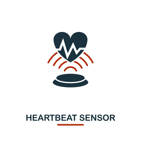 Herzschlag-Sensor-Symbol aus der Sensoren-Icons-Sammlung. kreative zweifarbige Design-Symbol Herzschlagsensor-Symbol. Webdesign, Apps, Softwarenutzung. ui und ux — Stockvektor