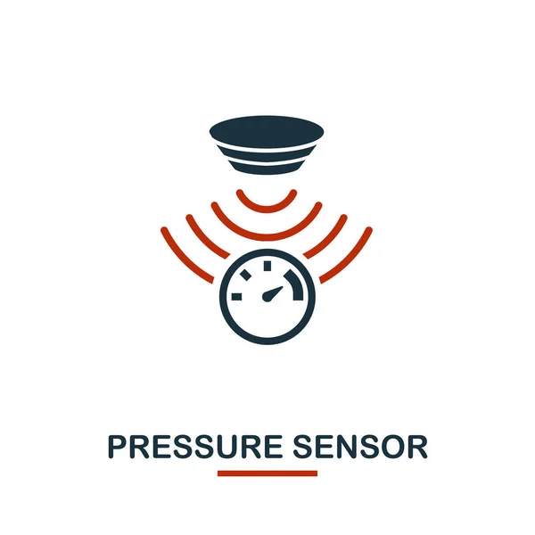 Ícone de sensor de pressão da coleção de ícones de sensores. Criativa duas cores ícone do sensor de pressão símbolo de design. Web design, aplicativos, uso de software. UI e UX — Vetor de Stock