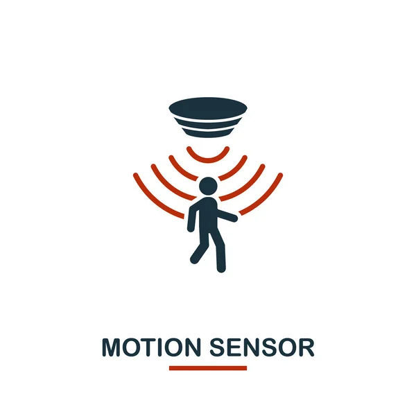 Icono del sensor de movimiento de la colección de iconos de sensores. Creativo diseño de dos colores símbolo del sensor de movimiento icono. Diseño web, aplicaciones, uso de software. UI y UX — Vector de stock