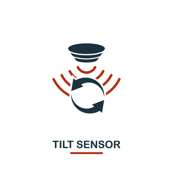 Ícone do sensor de inclinação da coleção de ícones de sensores. Criativa duas cores símbolo de design ícone sensor de inclinação. Web design, aplicativos, uso de software. UI e UX —  Vetores de Stock