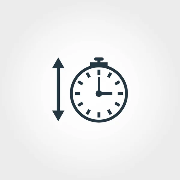 Icono de medición de tiempo de la colección de iconos de medición. Elemento creativo icono de medición del tiempo de diseño. Diseño web, aplicaciones, uso de software. UI y UX — Archivo Imágenes Vectoriales