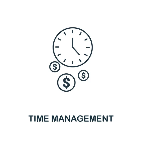 Иконка Time Management. Символ из коллекции икон интернет-маркетинга. Значок управления временем набросков для веб-дизайна, приложений, программного обеспечения, печати — стоковый вектор