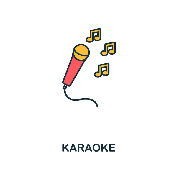 Karaoke icon. Creative 2 colors design fromKaraoke icon from party icon collection. Perfect for web design, apps, software, printing — Stock Vector