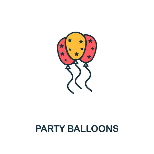 Party-Luftballons. Kreatives Design in 2 Farben von Party-Luftballons aus der Party-Icon-Kollektion. perfekt für Webdesign, Apps, Software, Drucken — Stockvektor