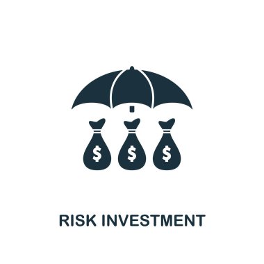 Risk yatırım simgesi. Yaratıcı öğesi tasarım risk yönetimi simgeler koleksiyon. Web tasarım, apps, yazılım, yazdırma kullanım için piksel mükemmel yatırım riski simgesi
