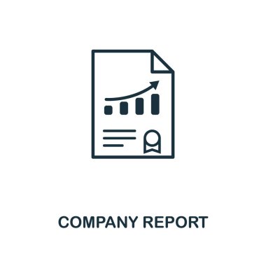 Şirket rapor simgesi. Yaratıcı öğesi tasarım risk yönetimi simgeler koleksiyon. Piksel mükemmel şirket rapor simgesi web tasarım, apps, yazılım, yazdırma kullanım için