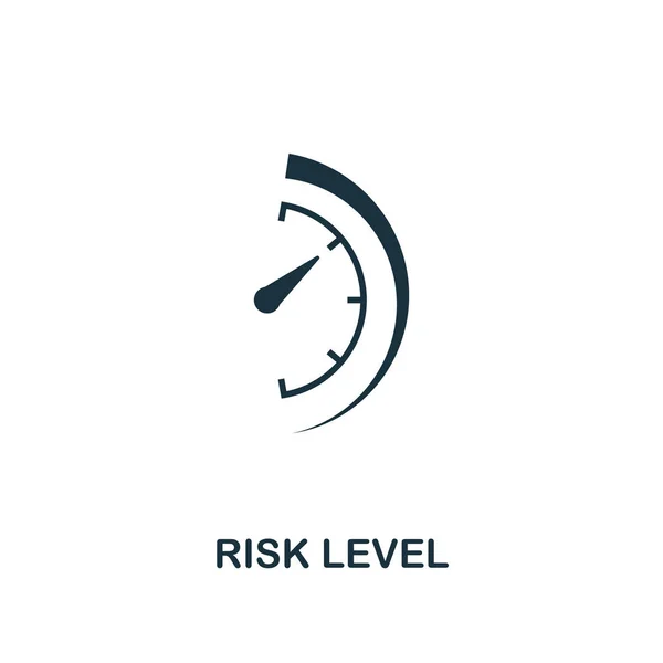 Icono de nivel de riesgo. Diseño de elementos creativos de la colección de iconos de gestión de riesgos. Icono de nivel de riesgo perfecto de píxeles para diseño web, aplicaciones, software, uso de impresión — Vector de stock