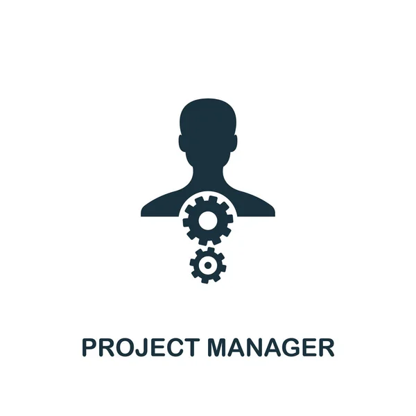 Project Manager icon. Creative element design from risk management icons collection. Pixel perfect Project Manager icon for web design, apps, software, print usage — Stock Vector