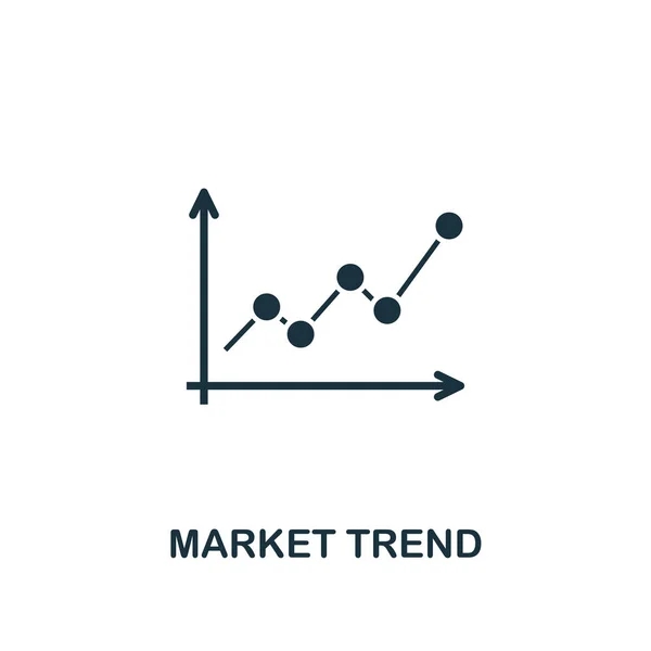 Иконка Market Trend. Дизайн креативных элементов из коллекции риск-менеджмента. Pixar идеально подходит для веб-дизайна, приложений, программного обеспечения, использования печати — стоковый вектор