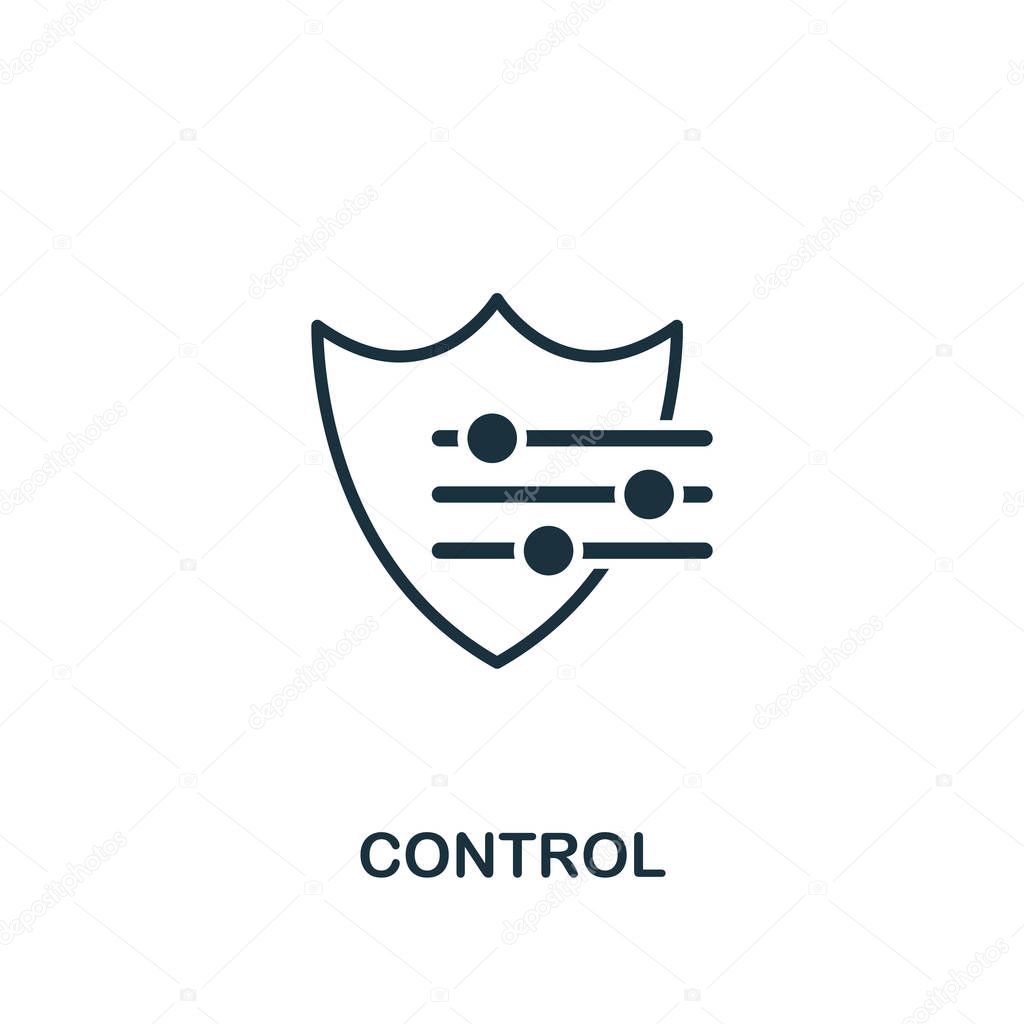 Control icon. Creative element design from risk management icons collection. Pixel perfect Control icon for web design, apps, software, print usage.
