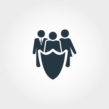 Genel güvenlik yaratıcı simgesi. Tek renkli stil tasarım şehircilik simgeler koleksiyon. Web tasarım, apps, yazılım, yazdırma kullanım için genel güvenlik simgesi