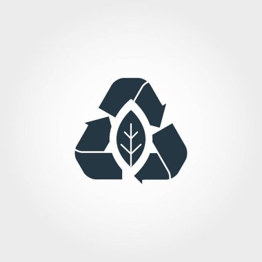 Sıfır emisyon yaratıcı simgesi. Tek renkli stil tasarım şehircilik simgeler koleksiyon. Web tasarım, apps, yazılım, yazdırma kullanım için sıfır emisyon simgesi