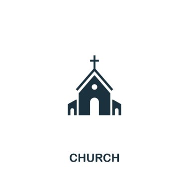 Kilise kutsal kişilerin resmi. Yaratıcı öğesi tasarım Paskalya simgeler koleksiyon. Web tasarım, apps, yazılım, yazdırma kullanım için piksel mükemmel kilise simgesi