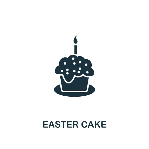 Icono de pastel de Pascua. Diseño de elementos creativos de la colección de iconos de Pascua. Pixel icono perfecto pastel de Pascua para el diseño web, aplicaciones, software, uso de impresión — Archivo Imágenes Vectoriales