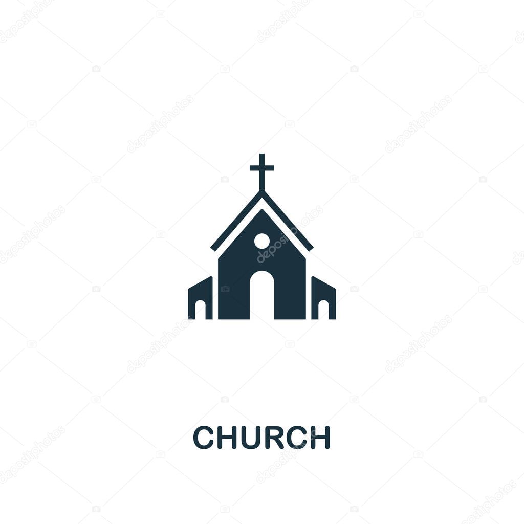 Church icon. Creative element design from easter icons collection. Pixel perfect Church icon for web design, apps, software, print usage