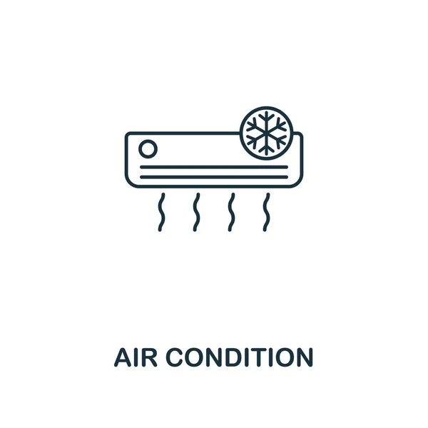 Air Condition icon. Thin style design from household icons collection. Creativeair condition icon for web design, apps, software, print usage — Stock Vector