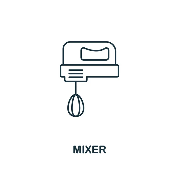 Mixer ikonra. Vékony stílusú design háztartási ikonok gyűjtemény. Creativemixer ikon, webdesign, szoftver és nyomtatási használat — Stock Vector