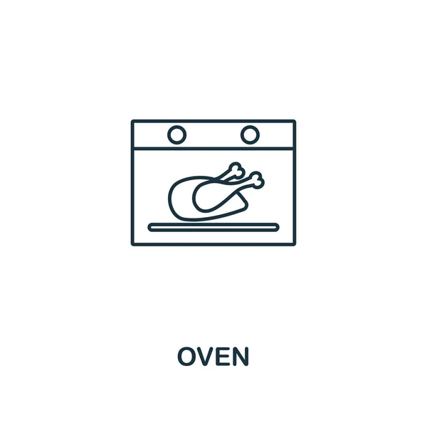 Oven icon. Thin style design from household icons collection. Creativeoven icon for web design, apps, software, print usage — Stock Vector
