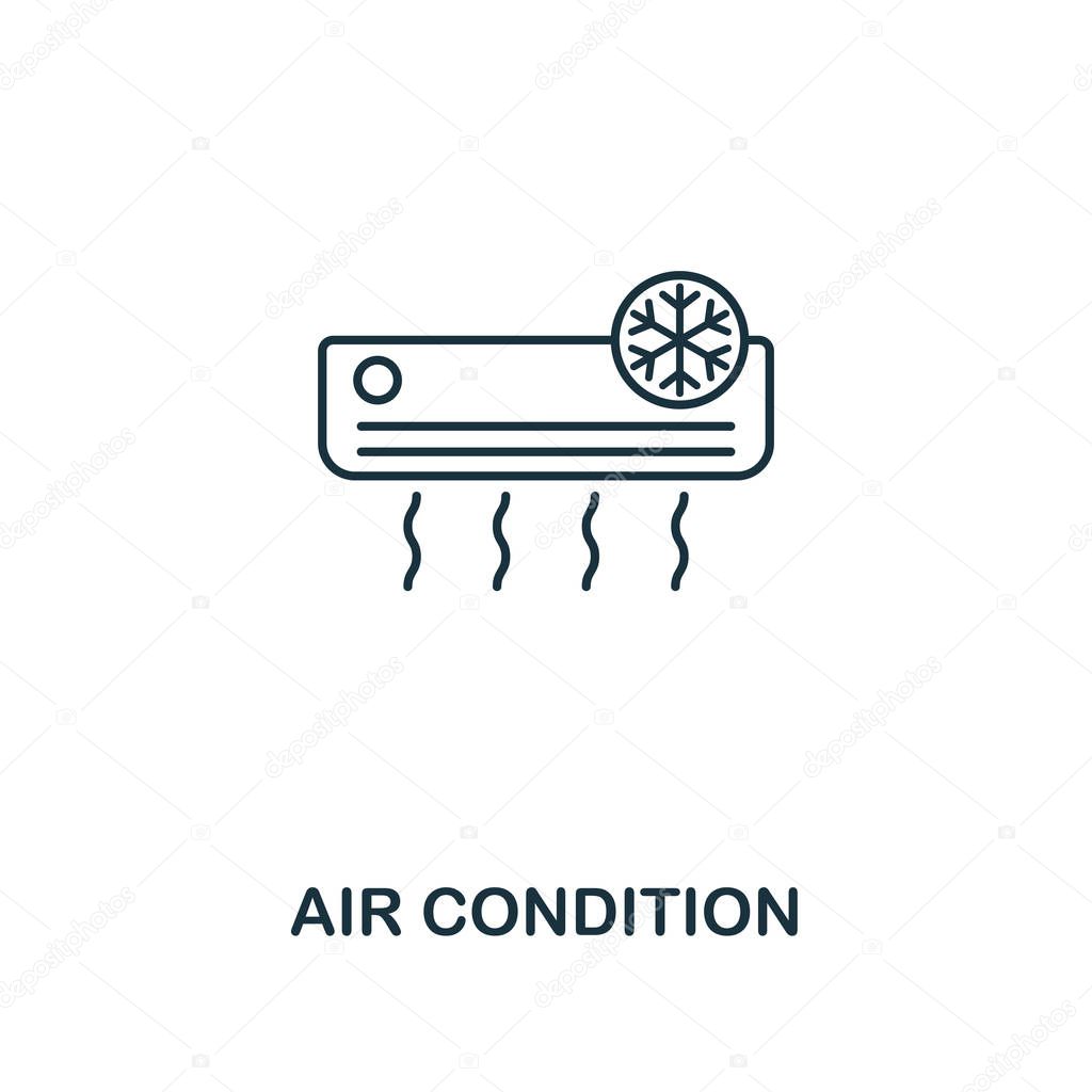 Air Condition icon. Thin style design from household icons collection. Creativeair condition icon for web design, apps, software, print usage