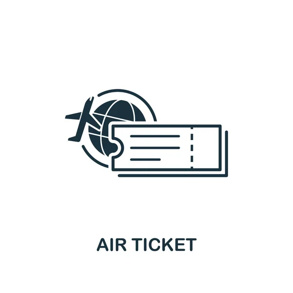 Ikona biletu lotniczego. Kreatywny projekt elementu z kolekcji ikon turystyki. Ikona biletu lotniczego Pixel Perfect do projektowania stron internetowych, aplikacji, oprogramowania, użycia druku — Wektor stockowy