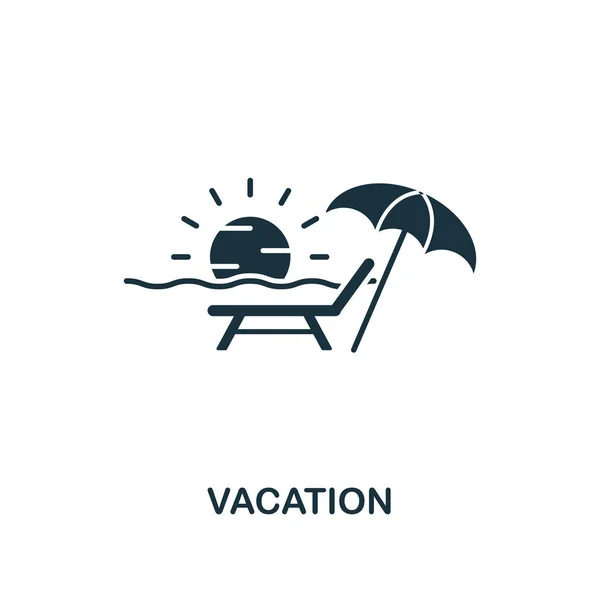 Ícone de férias. Design de elementos criativos da coleção de ícones de turismo. Pixel ícone de férias perfeito para web design, aplicativos, software, uso de impressão — Vetor de Stock