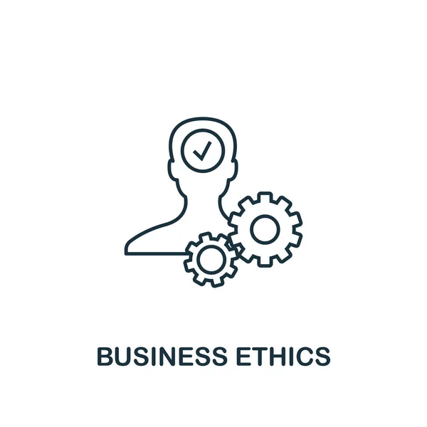 Значок деловой этики. Символ тонкой линии дизайна из коллекции икон деловой этики. Pixel идеальный значок деловой этики для веб-дизайна, приложений, программного обеспечения, использования печати — стоковый вектор