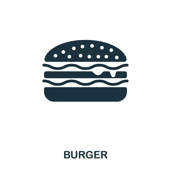 Hamburger pictogram. Mobiele apps, afdrukken en meer gebruik. Eenvoudig element met zingen. Monochroom Hamburger pictogram illustratie. — Stockfoto