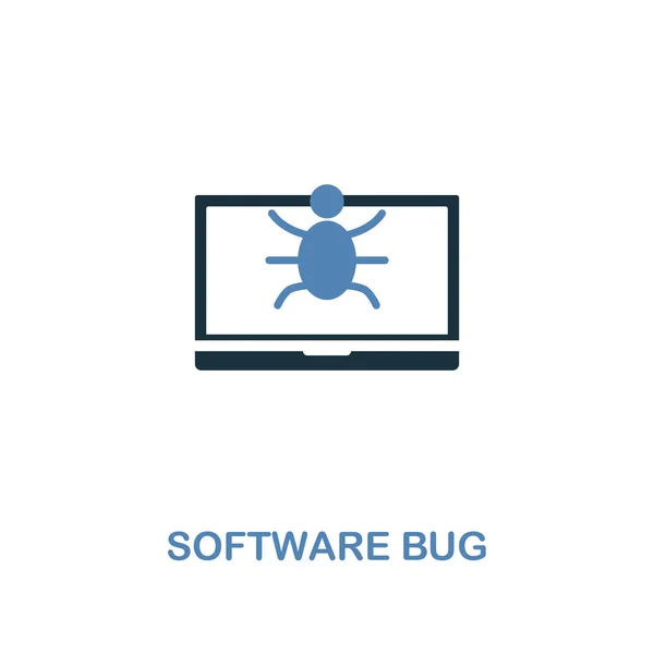 Software Bug icon in two colors. Premium design from internet security icons collection. Pixel perfect simple pictogram software bug icon for web design and printing — Stock Photo, Image