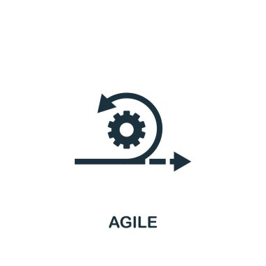 Çevik simgesi. İçerik simgeleri koleksiyondan yaratıcı eleman tasarımı. Web tasarımı, uygulamalar, yazılımlar, baskı kullanımı için Pixel mükemmel Agile simgesi