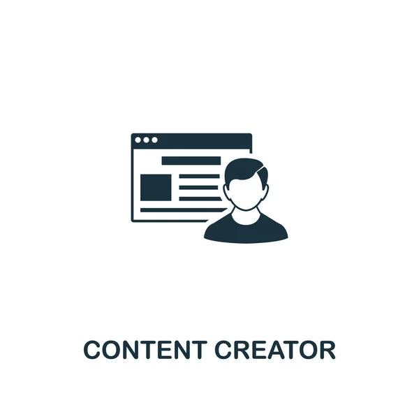 Значок Создателя контента. Дизайн креативных элементов из коллекции. Иконка Pixel Content Creator для веб-дизайна, приложений, программного обеспечения, использования печати — стоковый вектор