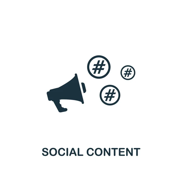 Icône de contenu social. Conception d'éléments créatifs de la collection d'icônes de contenu. Pixel parfaite icône de contenu social pour la conception web, applications, logiciels, utilisation de l'impression — Image vectorielle