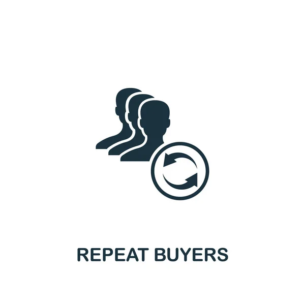 Reeat Buyers icon. Дизайн креативных элементов из коллекции. Иконка "Повторяющиеся покупатели" для веб-дизайна, приложений, программного обеспечения, использования печати — стоковый вектор