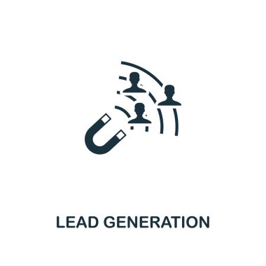 Müşteri adayı oluşturma simgesi. İçerik simgeleri koleksiyondan yaratıcı eleman tasarımı. Web tasarımı, uygulamalar, yazılımlar, baskı kullanımı için Pixel mükemmel lead generation simgesi