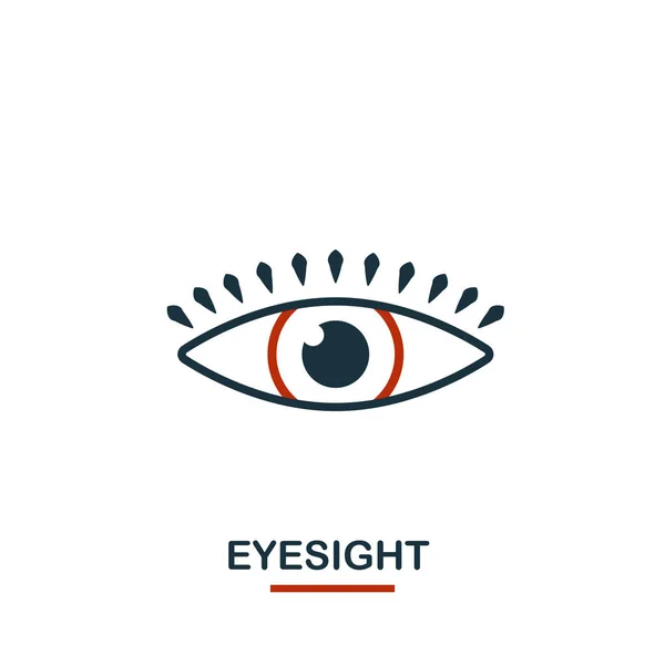 Ikona wzroku. Kreatywny projekt z kolekcji ikon opieki zdrowotnej. Dwa kolory ikona eyeSight do projektowania stron internetowych, aplikacje, oprogramowanie, wykorzystanie druku — Wektor stockowy
