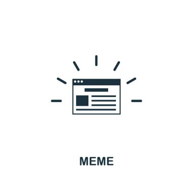 Meme icon. Creative element design from content icons collection. Pixel perfect Meme icon for web design, apps, software, print usage clipart
