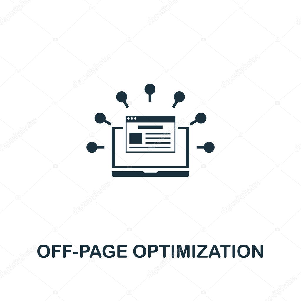 Off-Page Optimization icon. Creative element design from content icons collection. Pixel perfect Off-Page Optimization icon for web design, apps, software, print usage