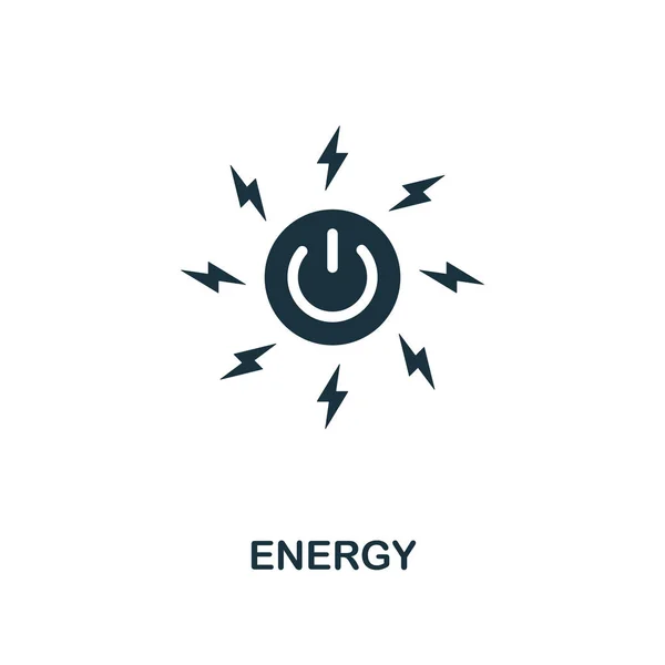 Ícone de energia. Design de elementos criativos da coleção de ícones da comunidade. Pixel ícone de energia perfeito para web design, aplicativos, software, uso de impressão —  Vetores de Stock