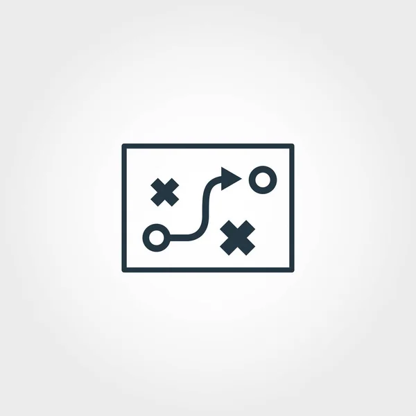Icono de estrategia. Diseño premium Monochome de la colección de iconos de negocios. Icono de estrategia de pictograma simple UX e UI — Archivo Imágenes Vectoriales