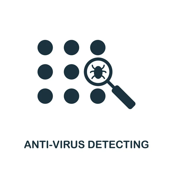 Anti-Virus-Erkennungssymbol. Kreatives Elementdesign aus der Sammlung von Icons. Pixel perfektes Anti-Virus-Erkennungssymbol für Webdesign, Apps, Software, Printnutzung — Stockvektor