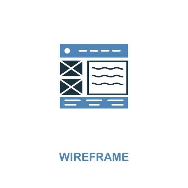 Wireframe creative icon in two colors. Premium style design from web development icons collection. Wireframe icon for web design, mobile apps, software and printing usage.