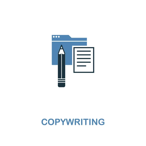 Copywriting creative icon in two colors. Premium style design from web development icons collection. Copywriting icon for web design, mobile apps, software and printing usage.