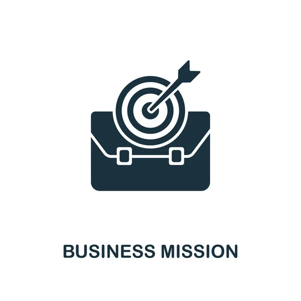 Business Mission Ikone. Kreatives Elementdesign aus der Sammlung von Business Strategy Icons. Pixel perfekte Business Mission Symbol für Web-Design, Apps, Software, Print-Nutzung — Stockvektor