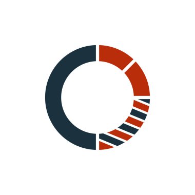 Diyagram simgesi. İki renkte yaratıcı sembol. Web tasarımı, uygulamalar, yazılım, baskı kullanımı için piksel mükemmel diyagram simgesi