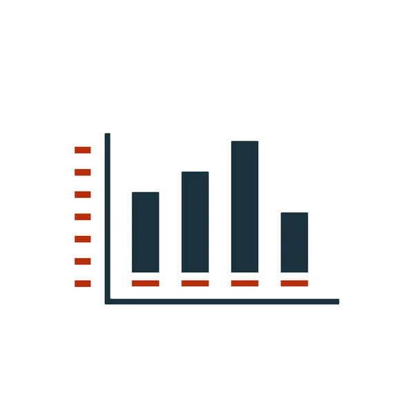 Icono del diagrama. Símbolo creativo en dos colores. Icono de diagrama perfecto de píxeles para diseño web, aplicaciones, software, uso de impresión — Vector de stock