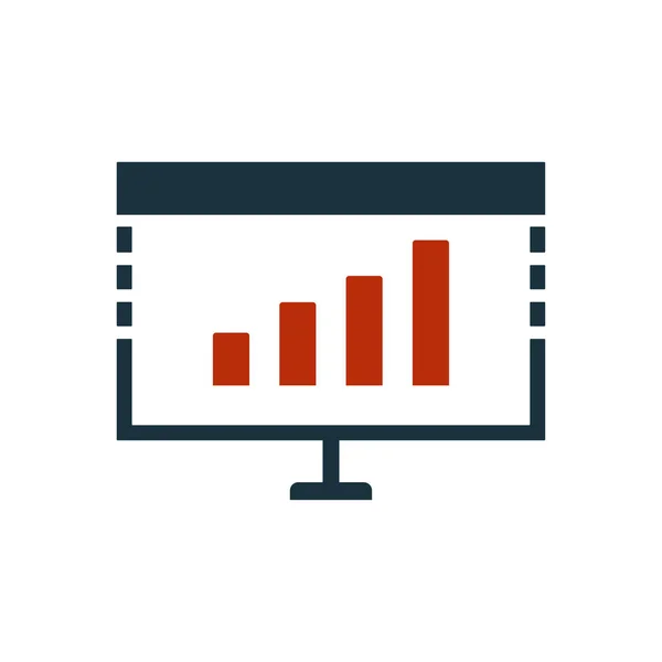 Icono del diagrama. Símbolo creativo en dos colores. Icono de diagrama perfecto de píxeles para diseño web, aplicaciones, software, uso de impresión — Vector de stock