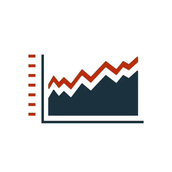 Icono del diagrama. Símbolo creativo en dos colores. Icono de diagrama perfecto de píxeles para diseño web, aplicaciones, software, uso de impresión — Vector de stock