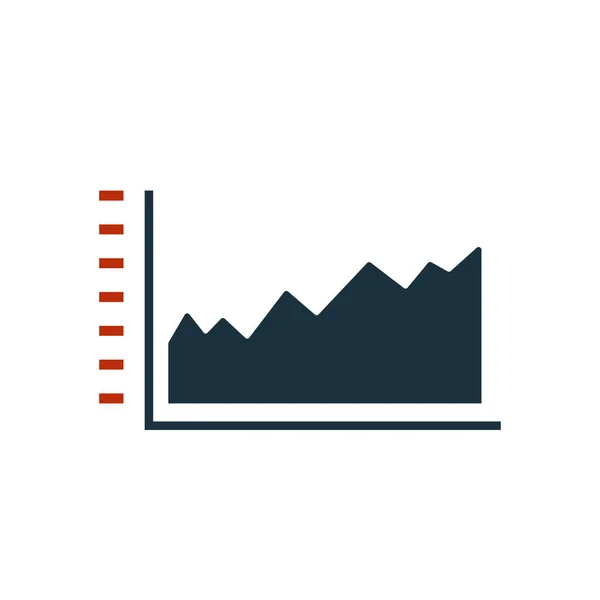 Diagram pictogram. Creatief symbool in twee kleuren. Pixel perfect diagram pictogram voor webdesign, apps, software, printgebruik — Stockvector